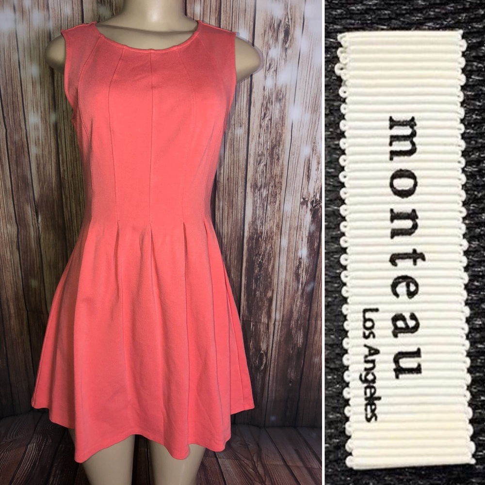Monteau Coral Dress Small